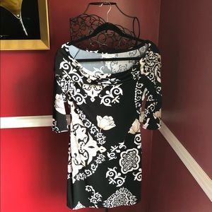 White House Black Market SM EUC Black dress tunic
